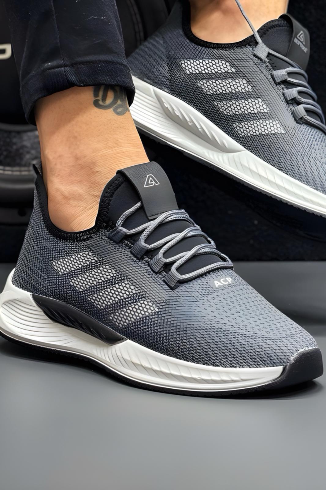 Acp 141 Şerit Detaylı Kalın Taban Erkek Sneaker