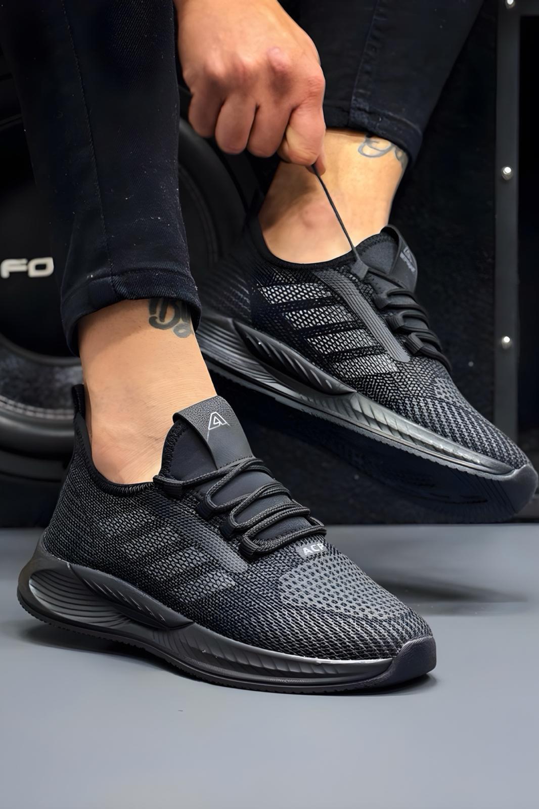 Acp 141 Şerit Detaylı Kalın Taban Erkek Sneaker