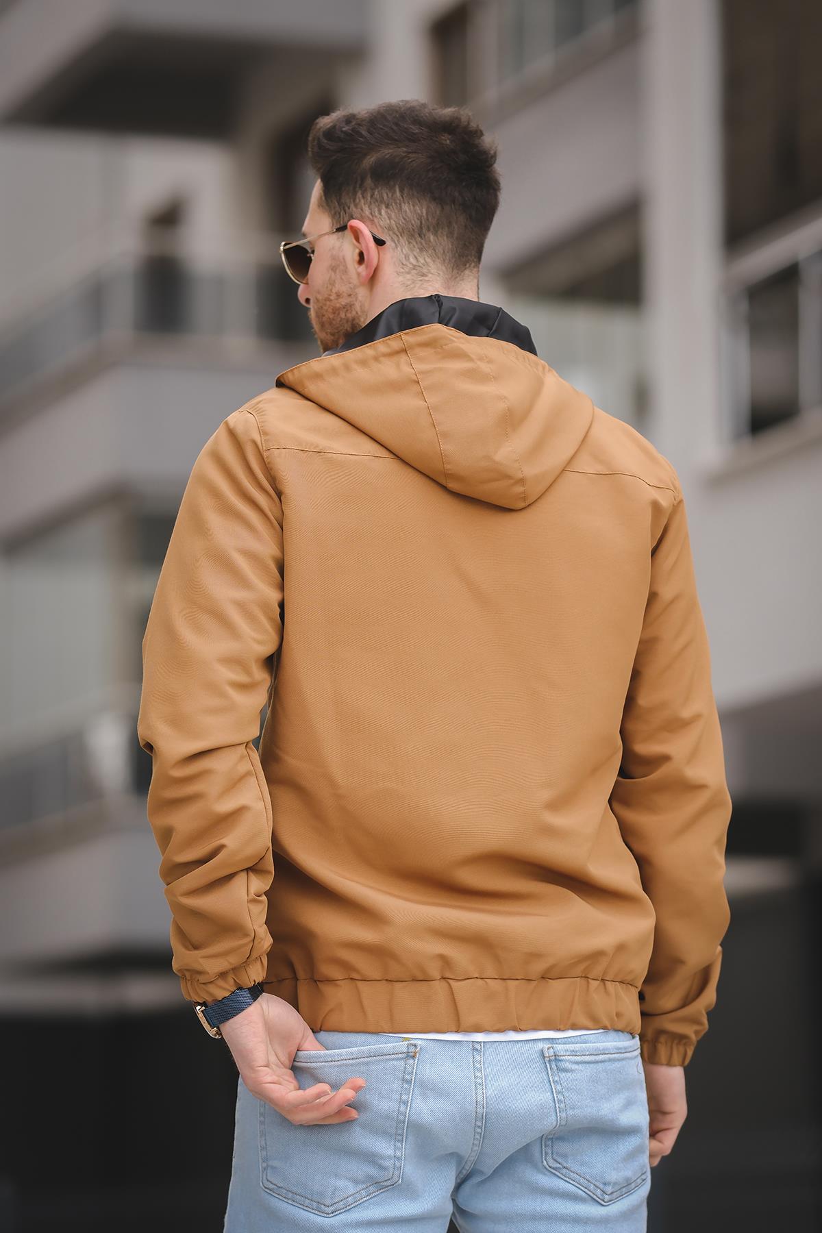 Antonin Bel ve Kol Lastikli Slim Fit Erkek Mevsimlik Mont Yağmurluk