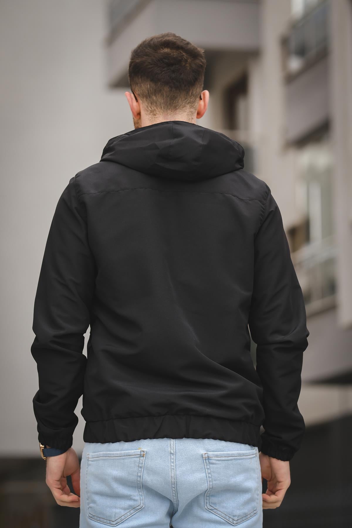 Antonin Bel ve Kol Lastikli Slim Fit Erkek Mevsimlik Mont Yağmurluk