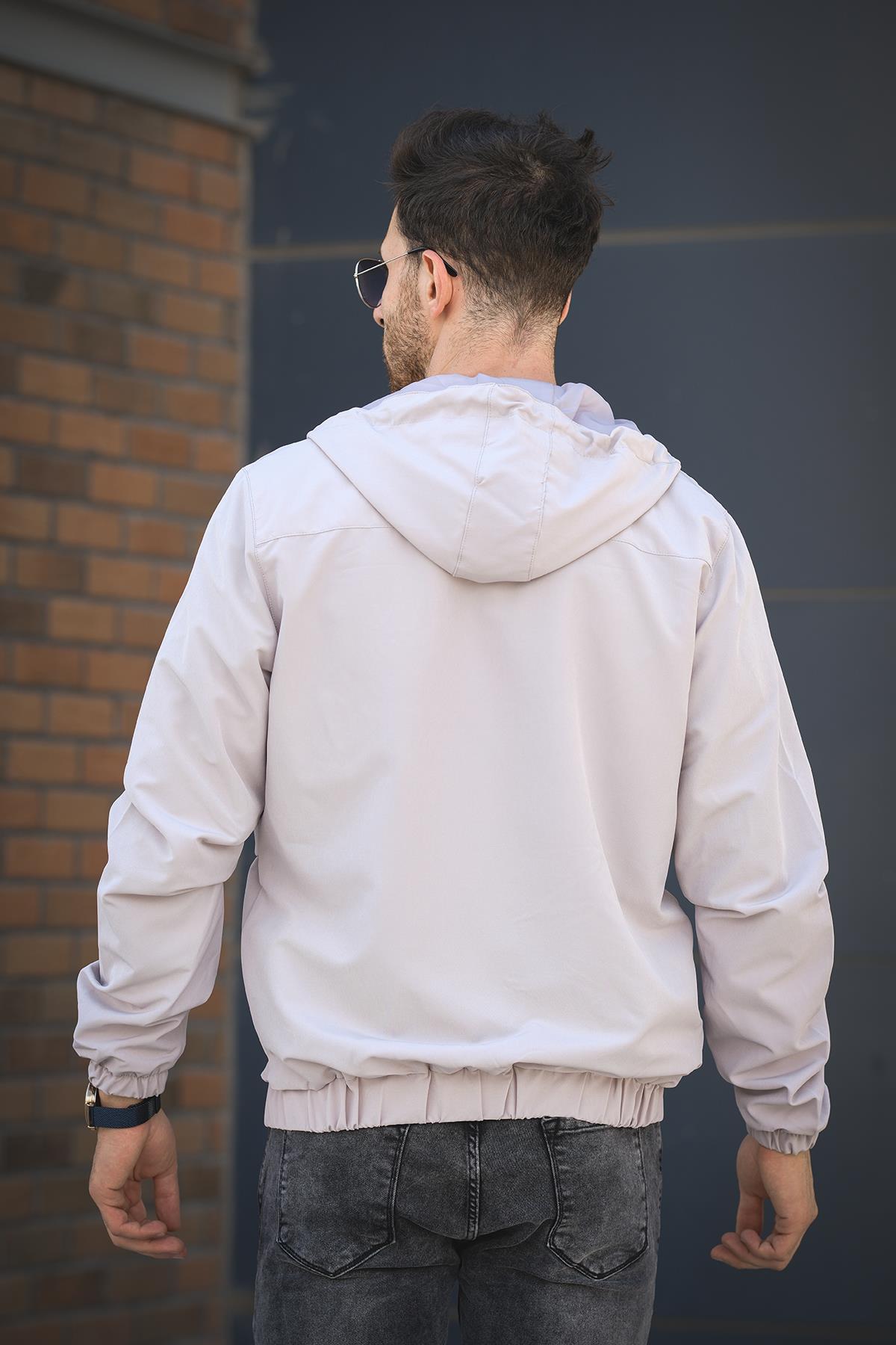 Antonin Bel ve Kol Lastikli Slim Fit Erkek Mevsimlik Mont Yağmurluk