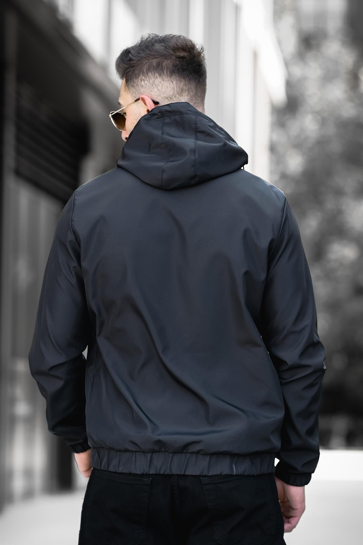 Bailey Suya Dayanaklı Slim Fit Erkek Kapüşonlu Mevsimlik Mont Yağmurluk