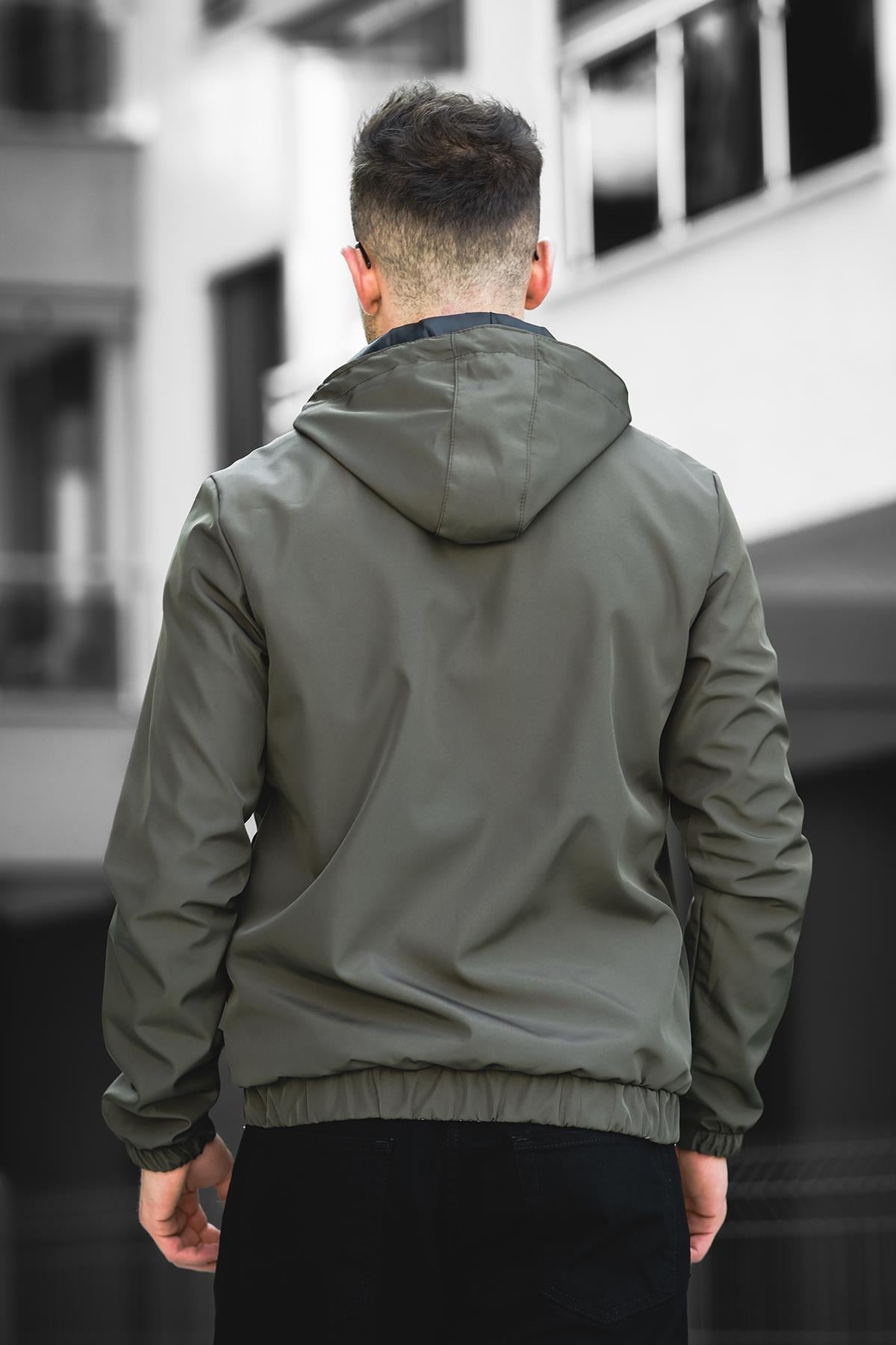 Bailey Suya Dayanaklı Slim Fit Erkek Kapüşonlu Mevsimlik Mont Yağmurluk
