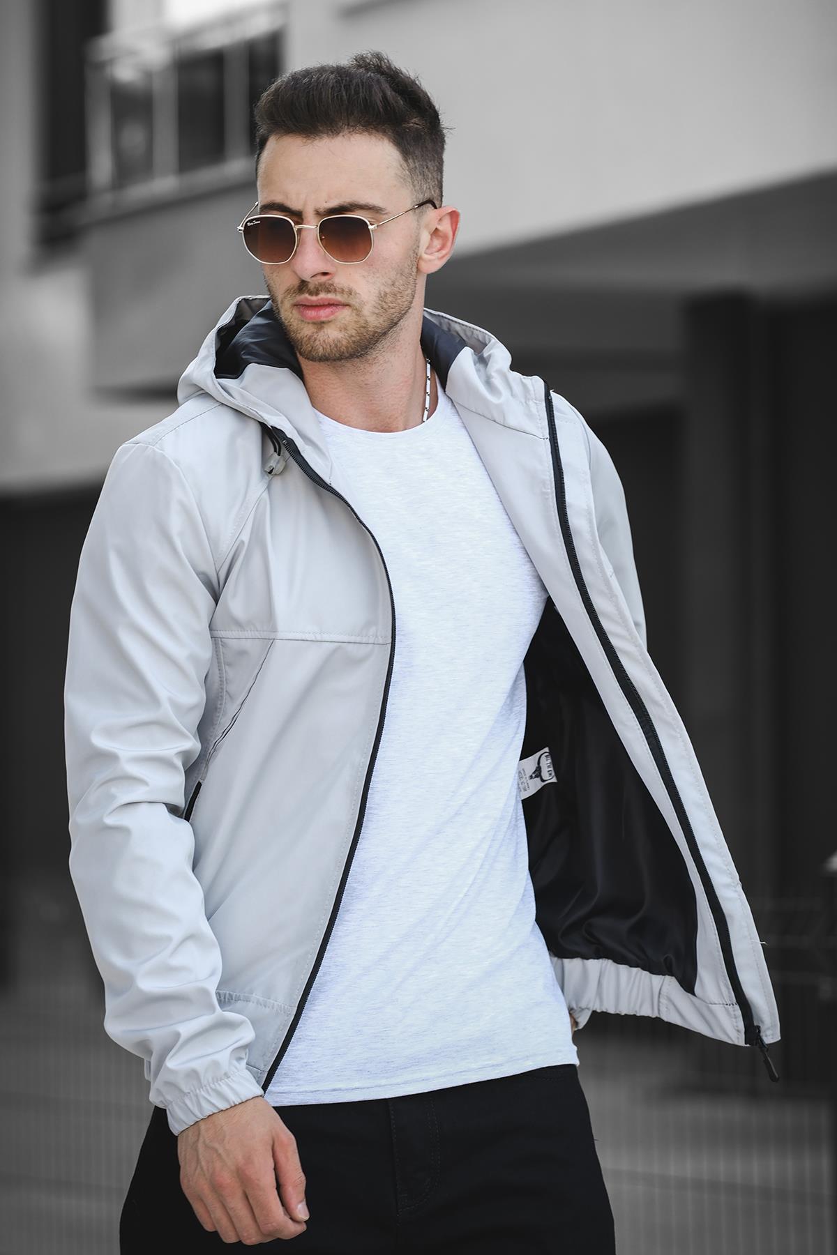 Bailey Suya Dayanaklı Slim Fit Erkek Kapüşonlu Mevsimlik Mont Yağmurluk