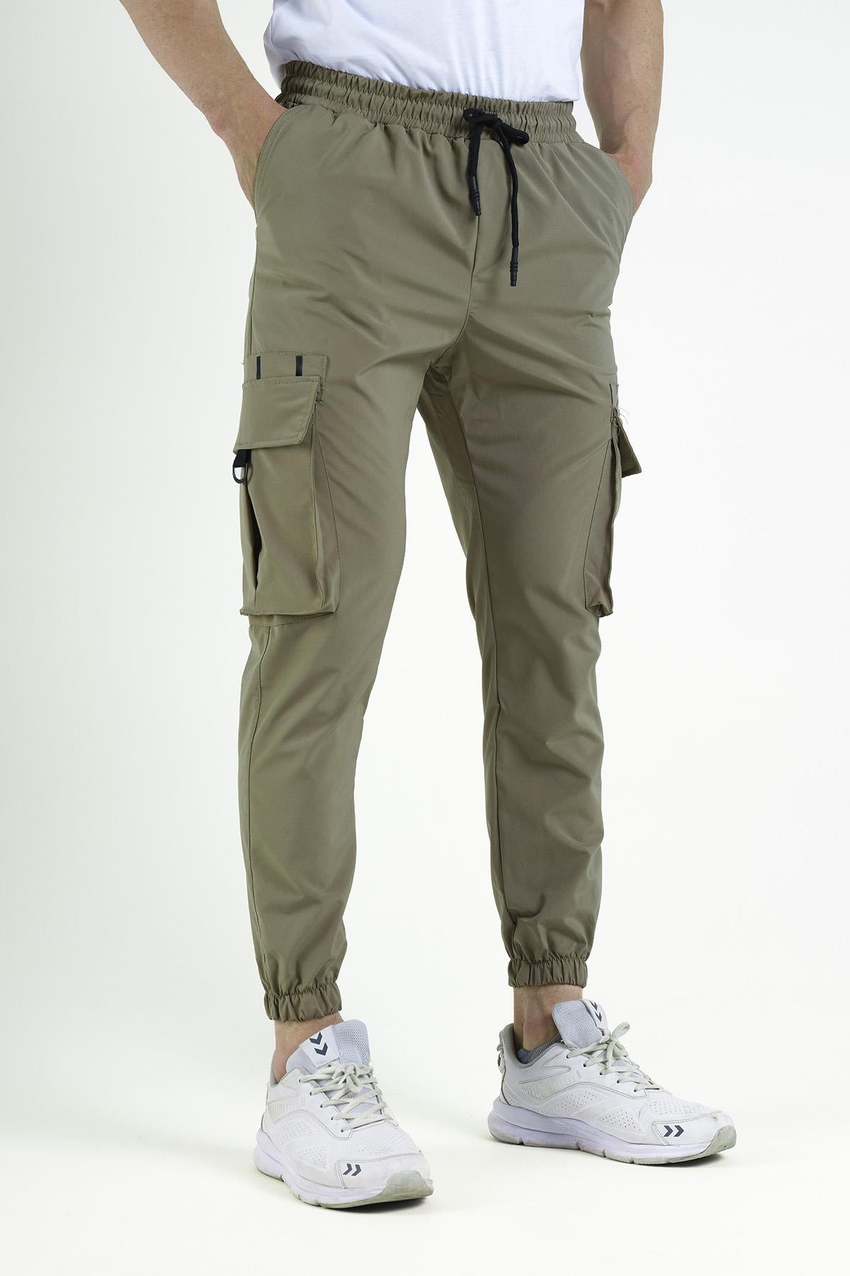 Pietro Slim Fit Kort Paraşüt Kargo Cepli Erkek Eşofman Alt