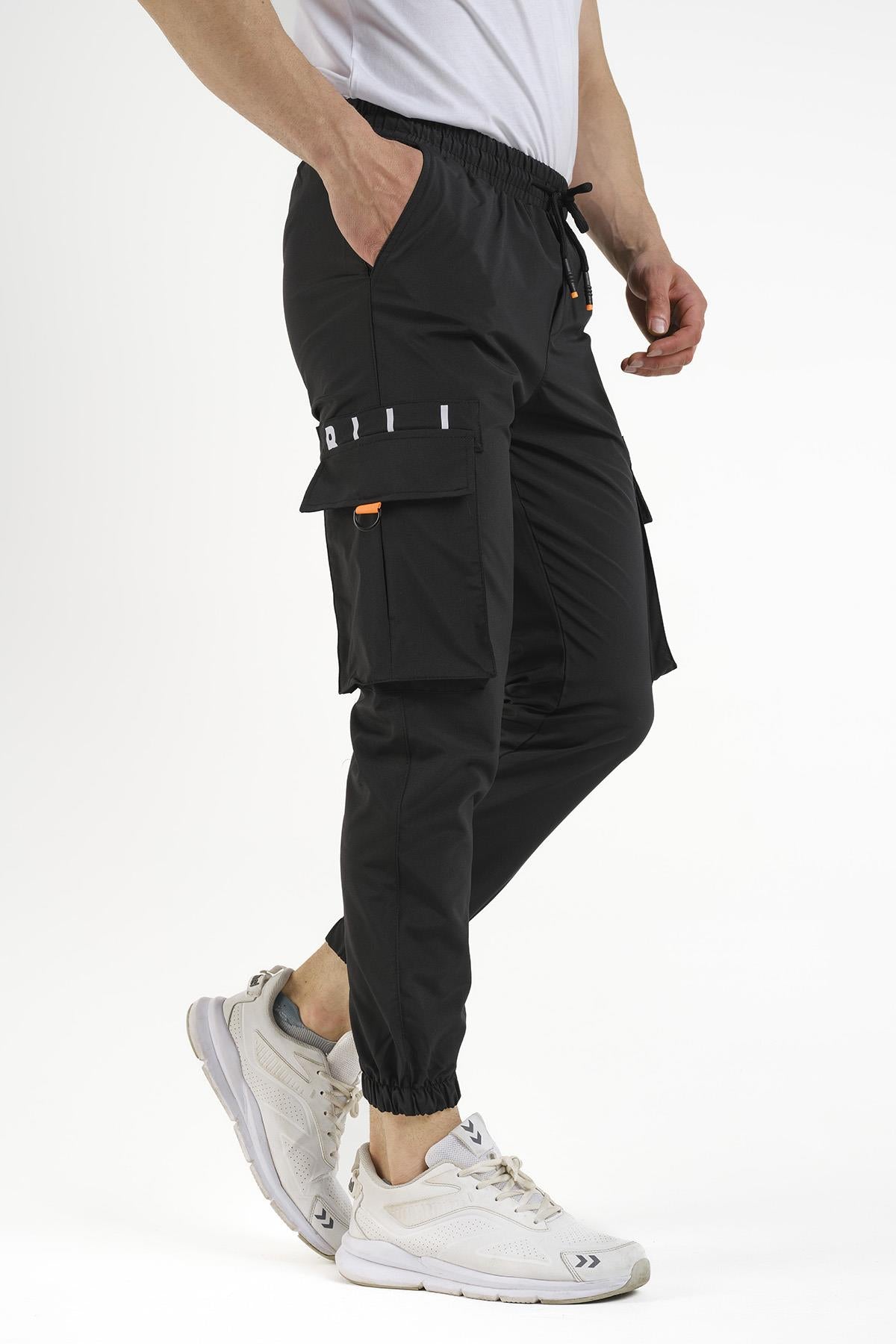 Pietro Slim Fit Kort Paraşüt Kargo Cepli Erkek Eşofman Alt