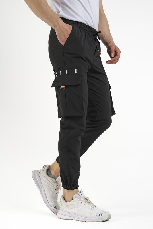 Pietro Slim Fit Kort Paraşüt Kargo Cepli Erkek Eşofman Alt