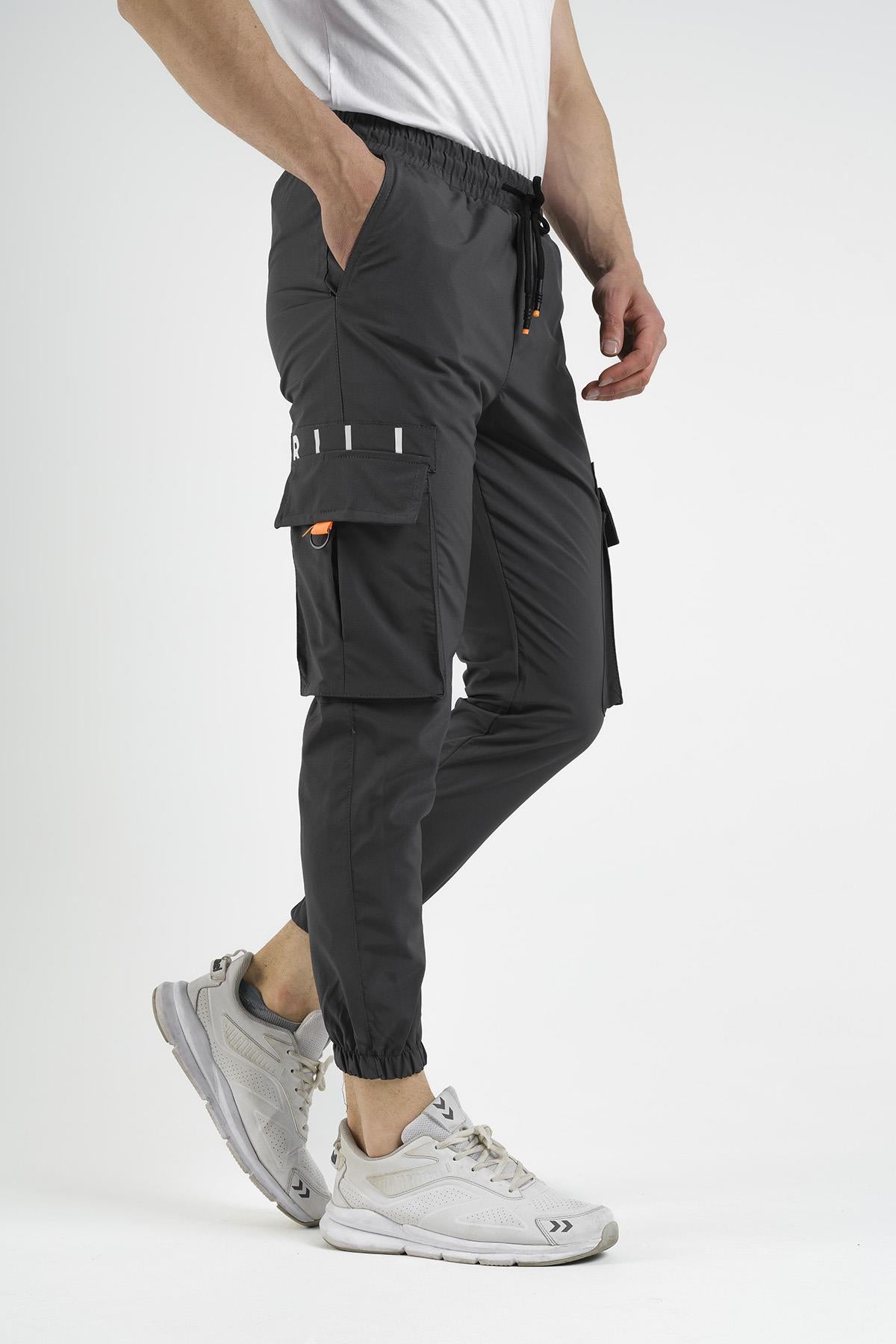 Pietro Slim Fit Kort Paraşüt Kargo Cepli Erkek Eşofman Alt