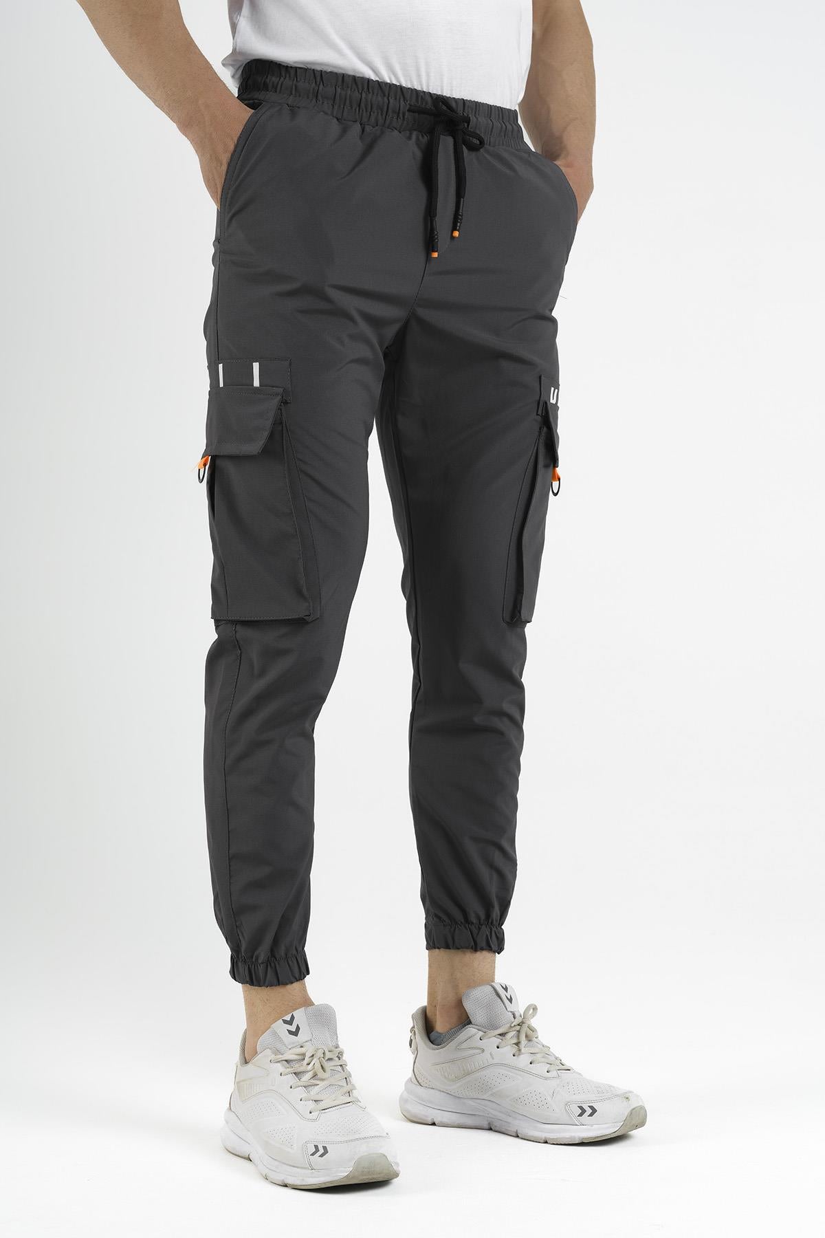 Pietro Slim Fit Kort Paraşüt Kargo Cepli Erkek Eşofman Alt