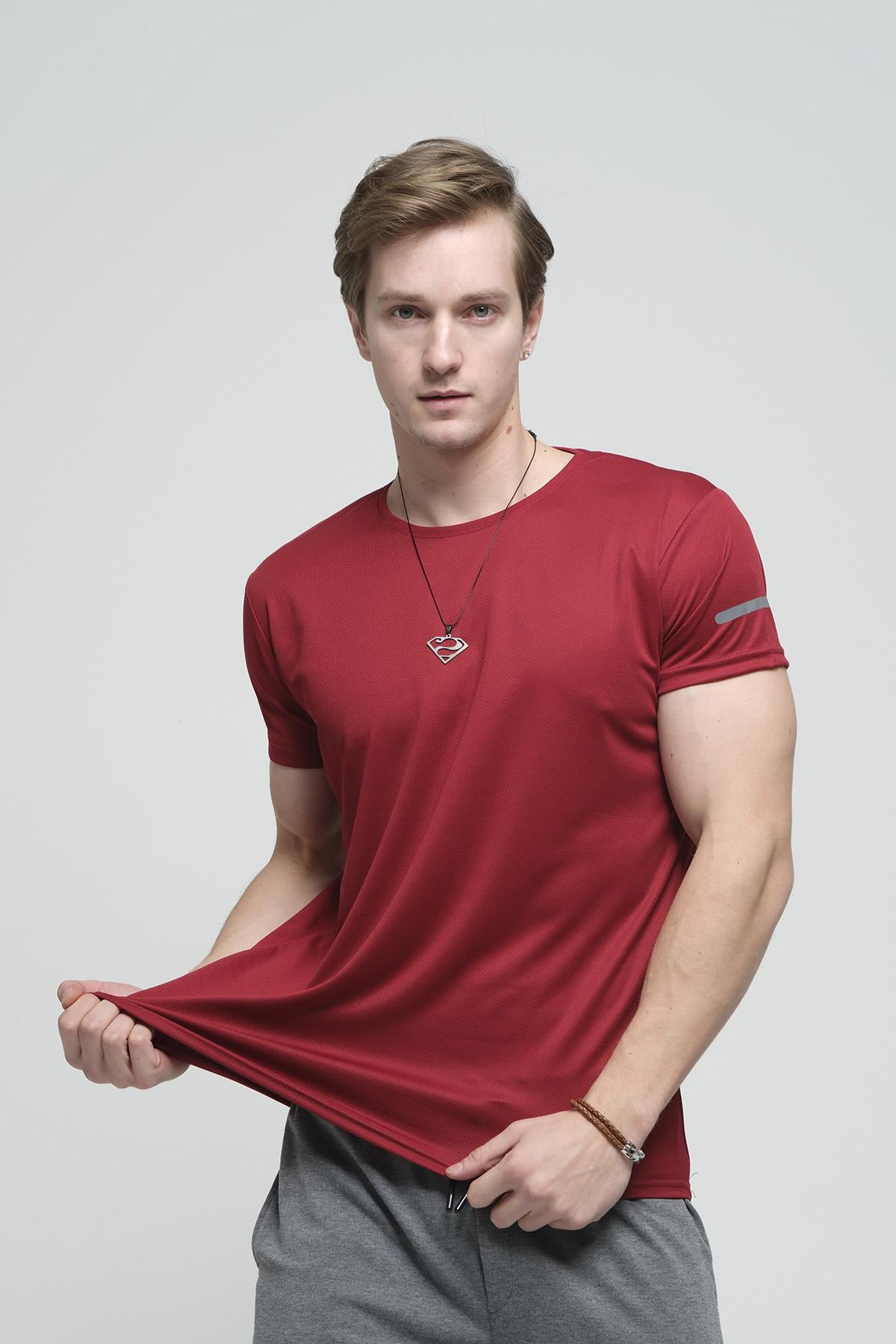 Cappi Mikro Polyester Slim Fit Perform Antrenman Sporcu Erkek Tshirt