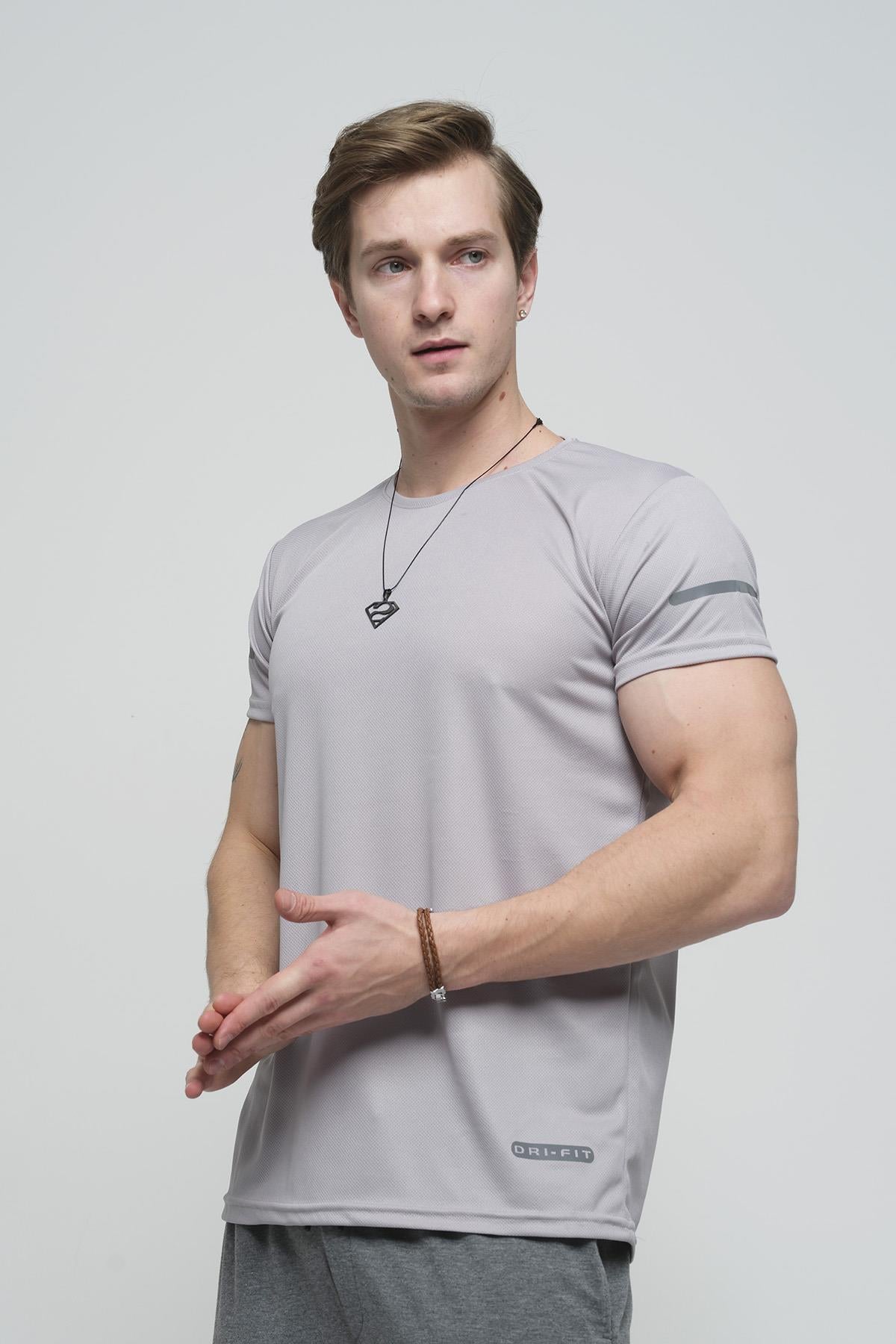 Cappi Mikro Polyester Slim Fit Perform Antrenman Sporcu Erkek Tshirt