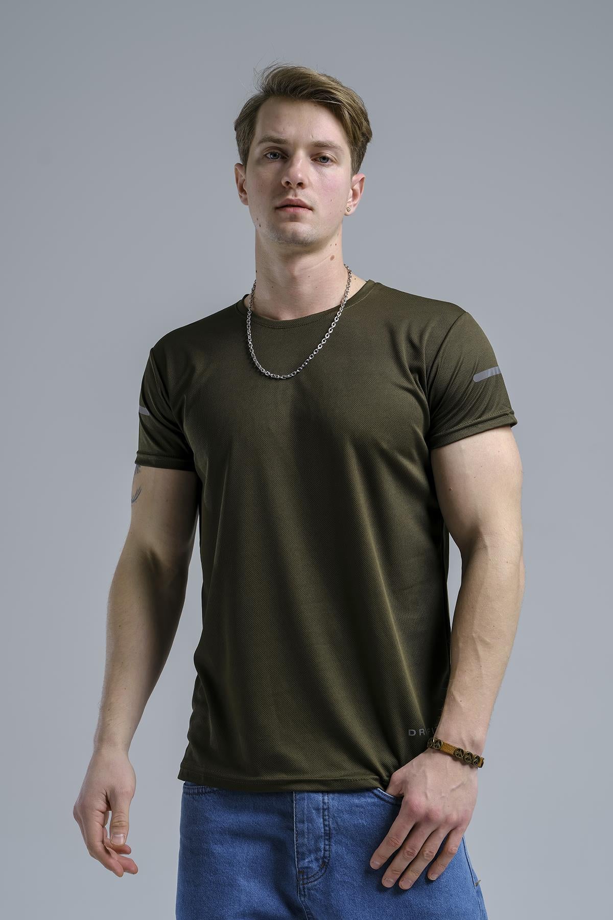 Cappi Mikro Polyester Slim Fit Perform Antrenman Sporcu Erkek Tshirt
