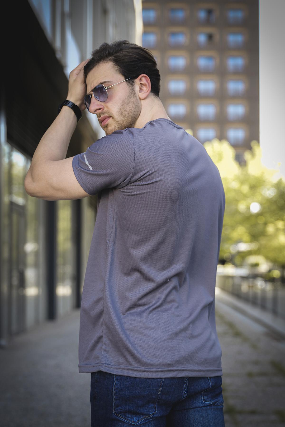 Cappi Mikro Polyester Slim Fit Perform Antrenman Sporcu Erkek Tshirt