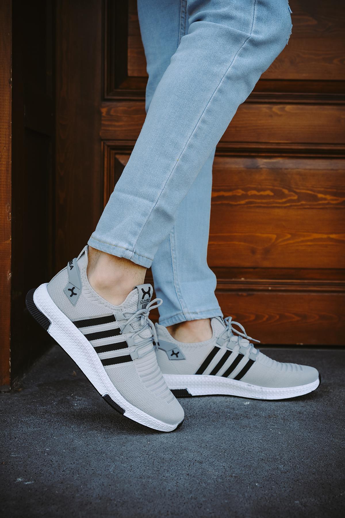 Cbm 4025 Şeritli Hafif Günlük Yürüyüş Koşu Fileli Erkek Sneaker