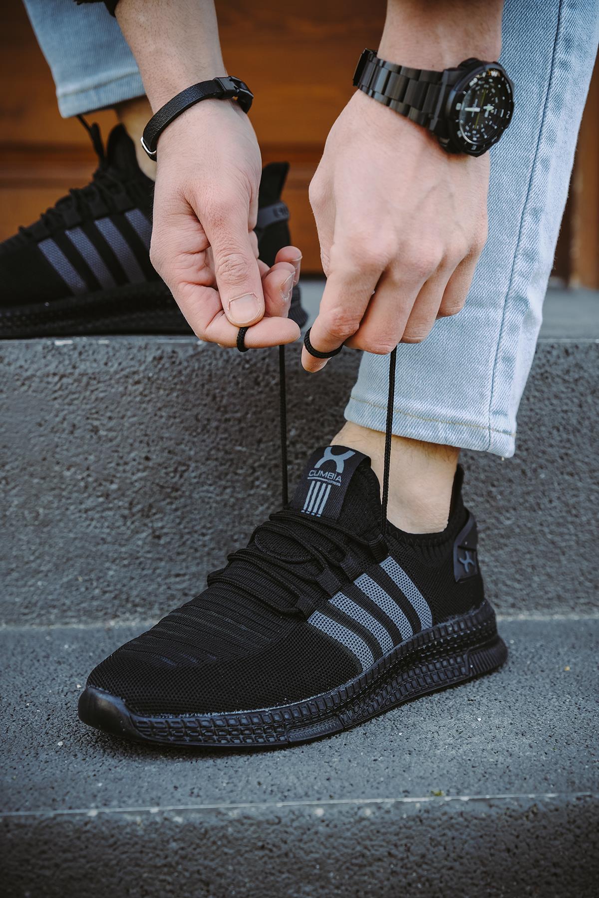 Cbm 4025 Şeritli Hafif Günlük Yürüyüş Koşu Fileli Erkek Sneaker