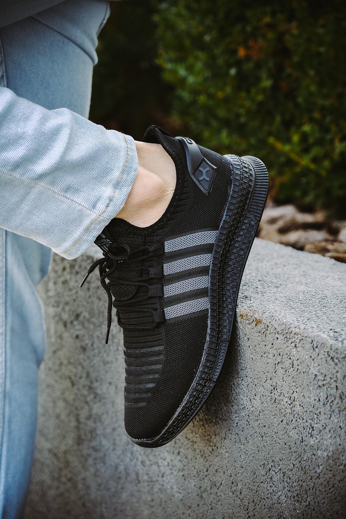 Cbm 4025 Şeritli Hafif Günlük Yürüyüş Koşu Fileli Erkek Sneaker