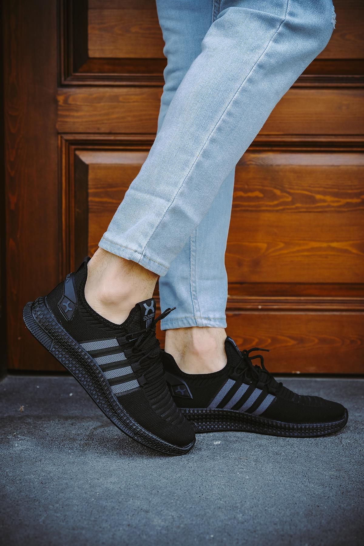 Cbm 4025 Şeritli Hafif Günlük Yürüyüş Koşu Fileli Erkek Sneaker