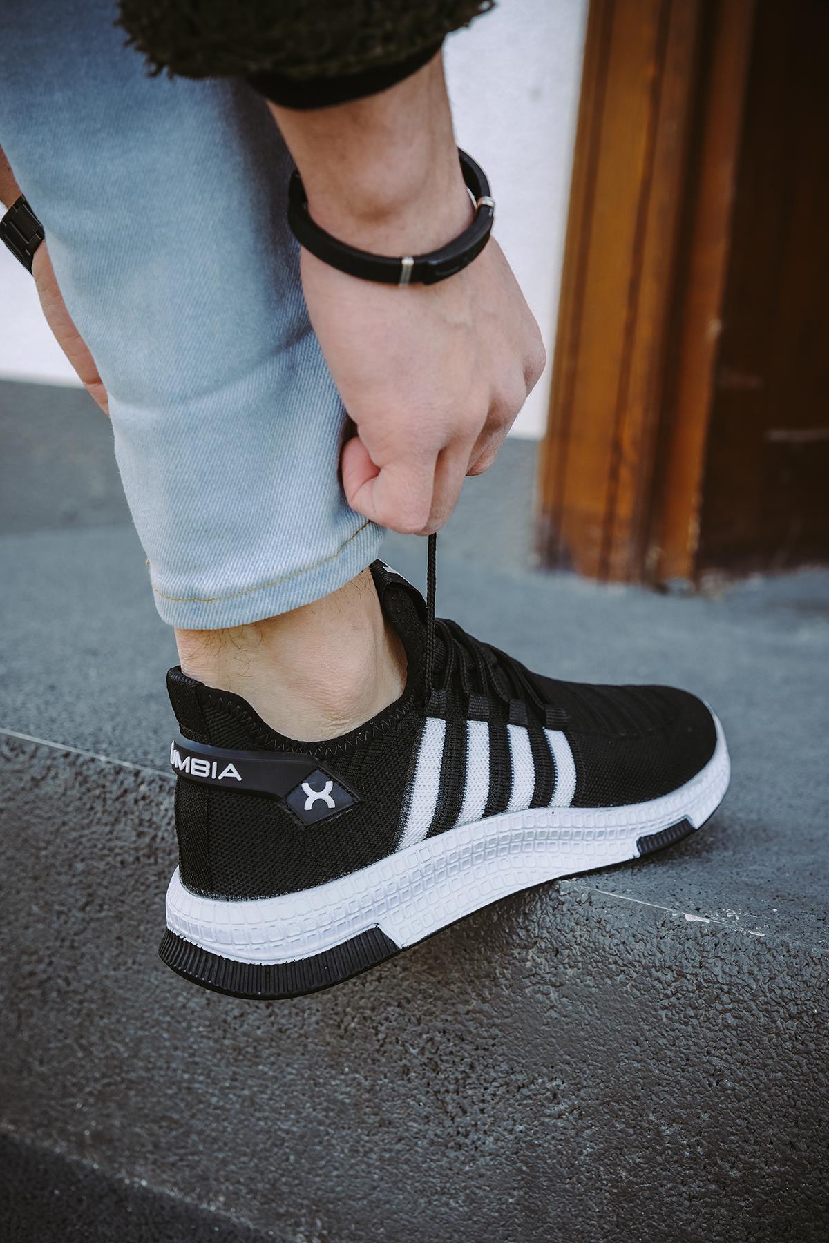 Cbm 4025 Şeritli Hafif Günlük Yürüyüş Koşu Fileli Erkek Sneaker