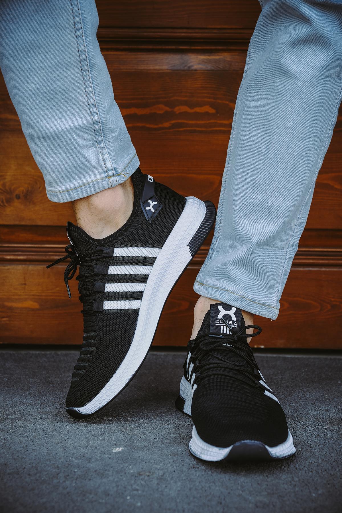 Cbm 4025 Şeritli Hafif Günlük Yürüyüş Koşu Fileli Erkek Sneaker