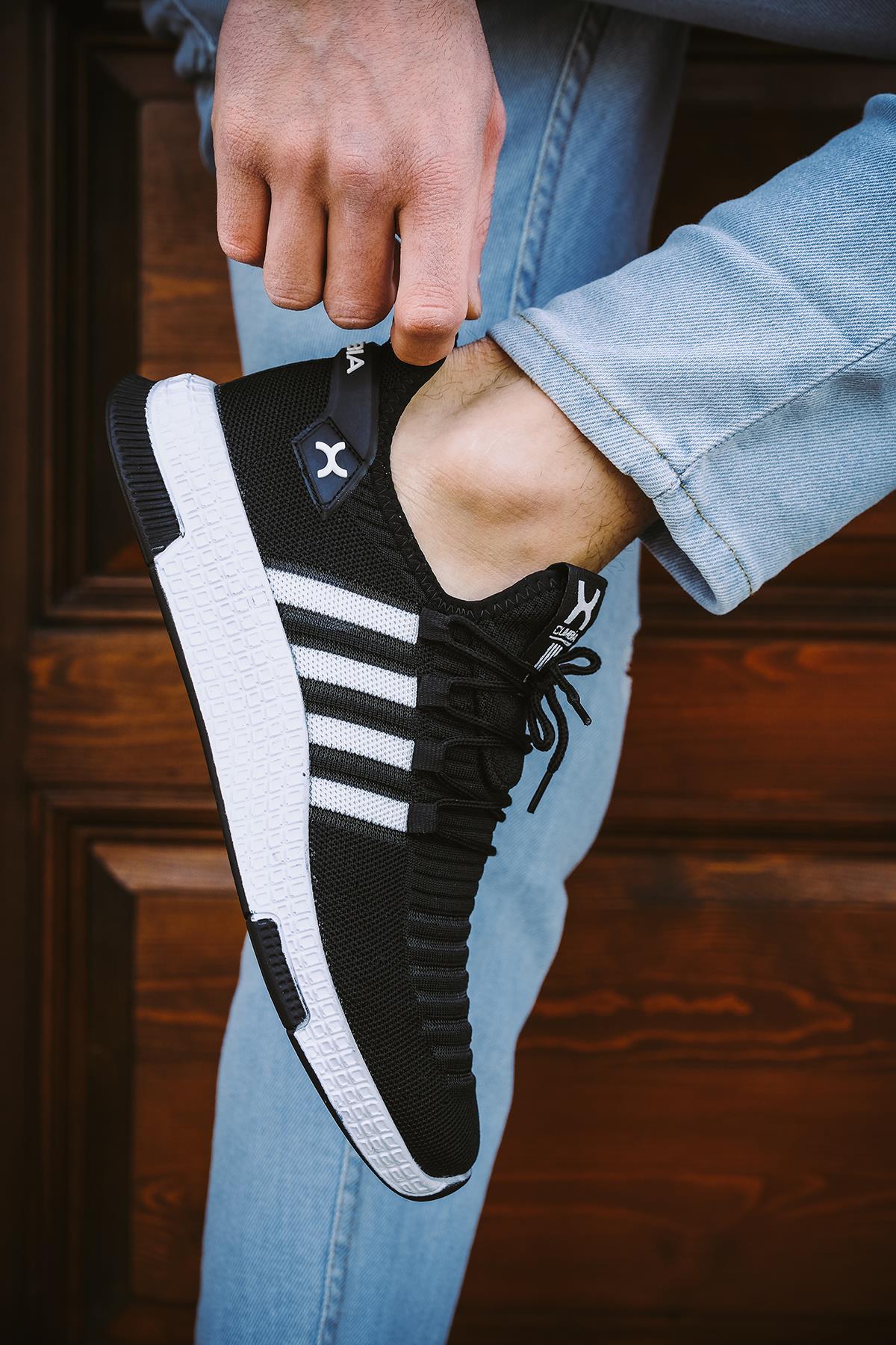 Cbm 4025 Şeritli Hafif Günlük Yürüyüş Koşu Fileli Erkek Sneaker