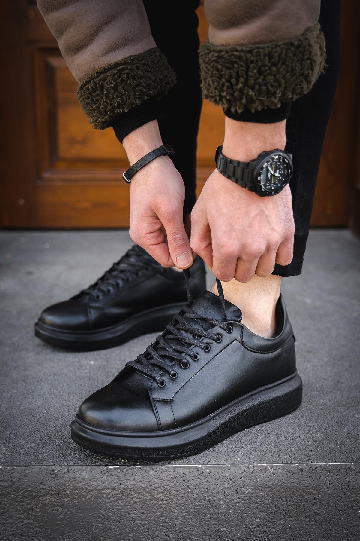 Cnt 360 Bağcıklı Kalın Taban Erkek Sneaker