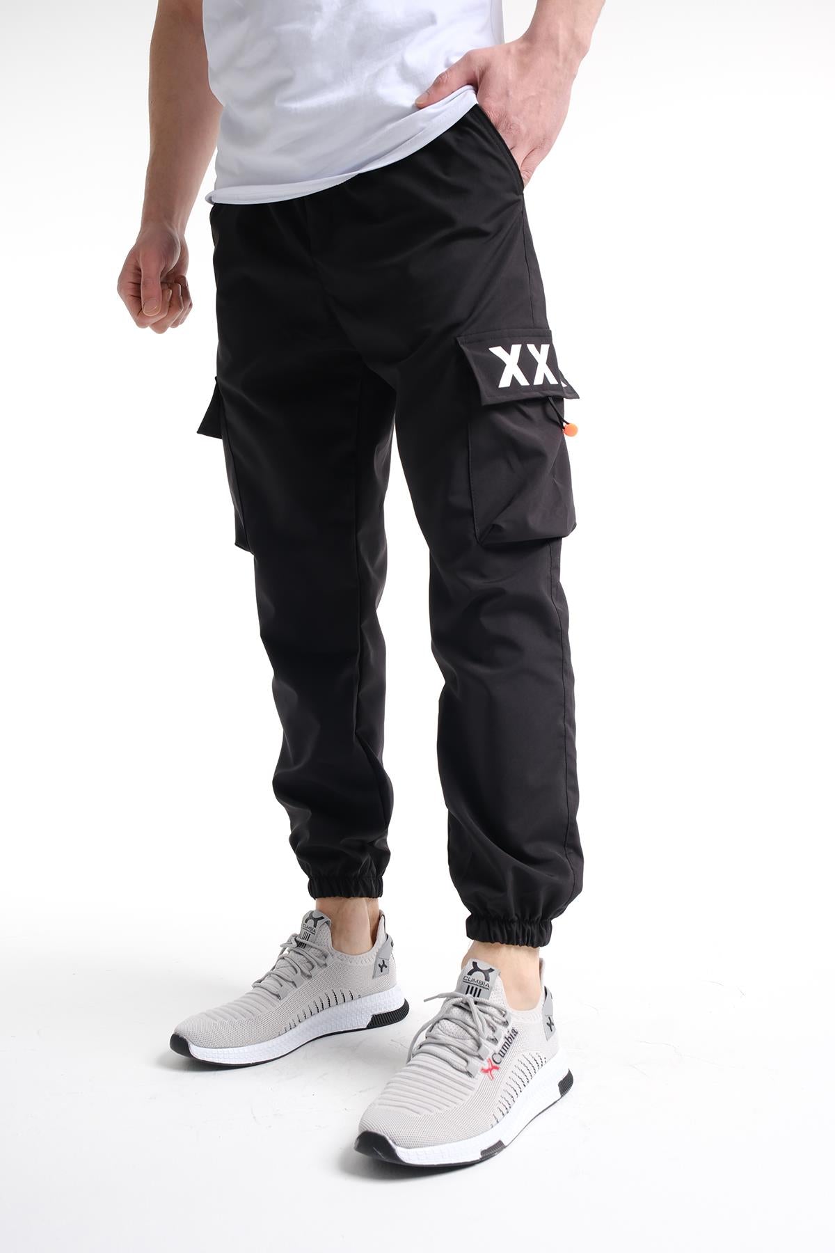 Destry Slim Fit Kort Paraşüt Kargo Cepli Erkek Eşofman Alt