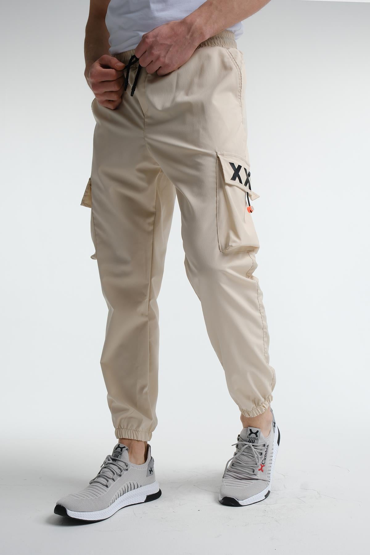 Destry Slim Fit Kort Paraşüt Kargo Cepli Erkek Eşofman Alt