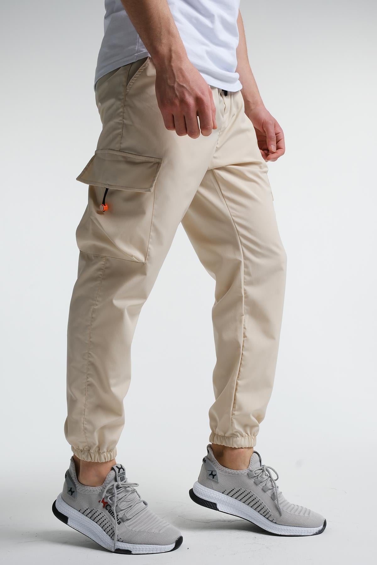 Destry Slim Fit Kort Paraşüt Kargo Cepli Erkek Eşofman Alt
