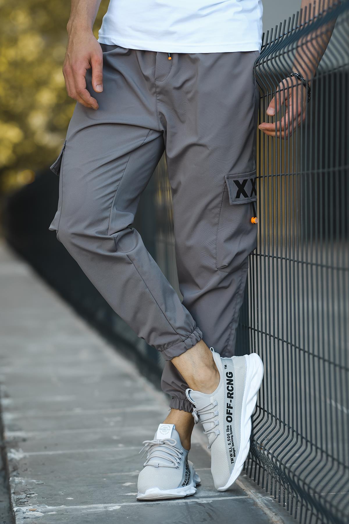 Destry Slim Fit Kort Paraşüt Kargo Cepli Erkek Eşofman Alt