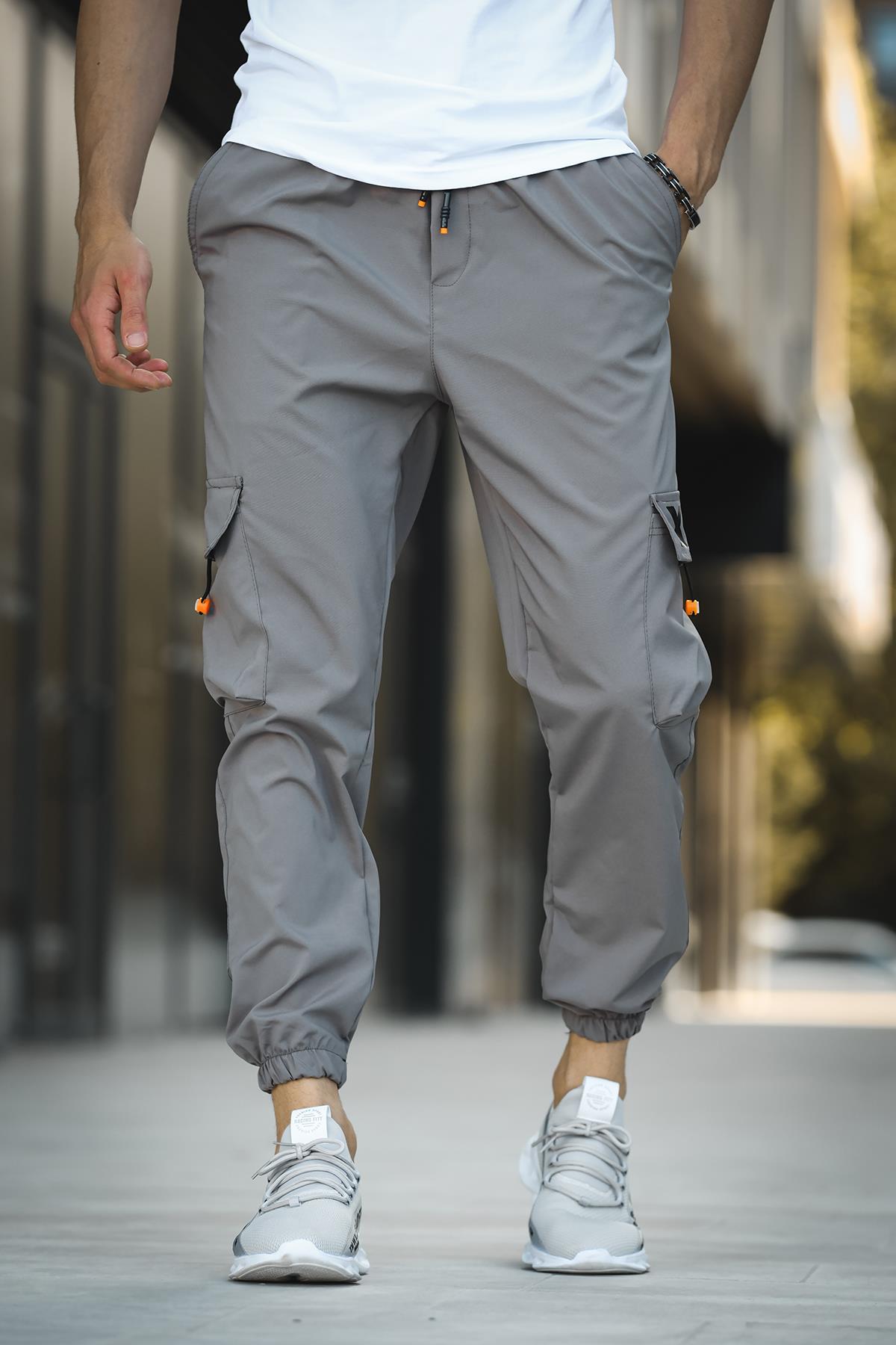 Destry Slim Fit Kort Paraşüt Kargo Cepli Erkek Eşofman Alt