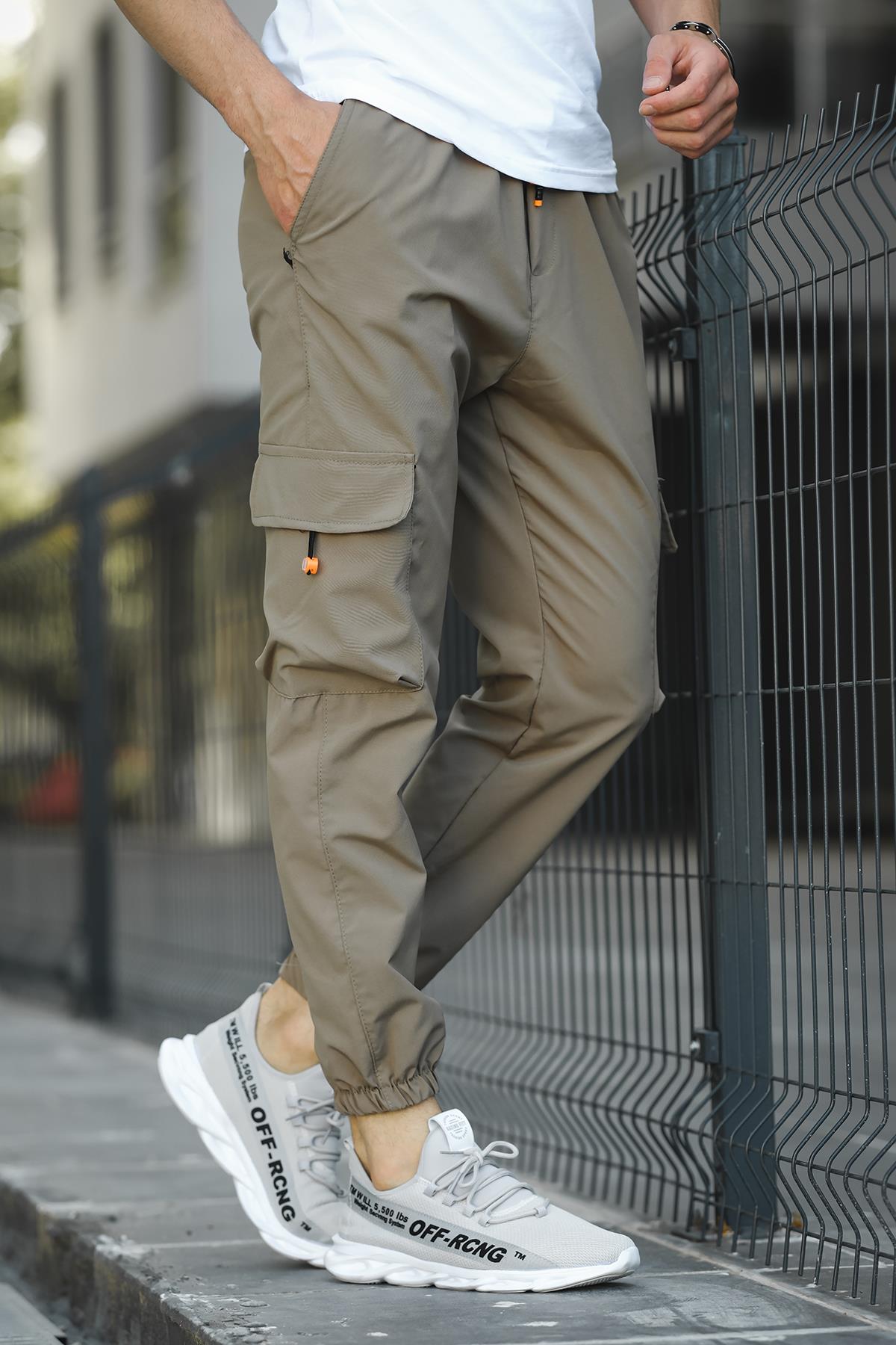 Destry Slim Fit Kort Paraşüt Kargo Cepli Erkek Eşofman Alt