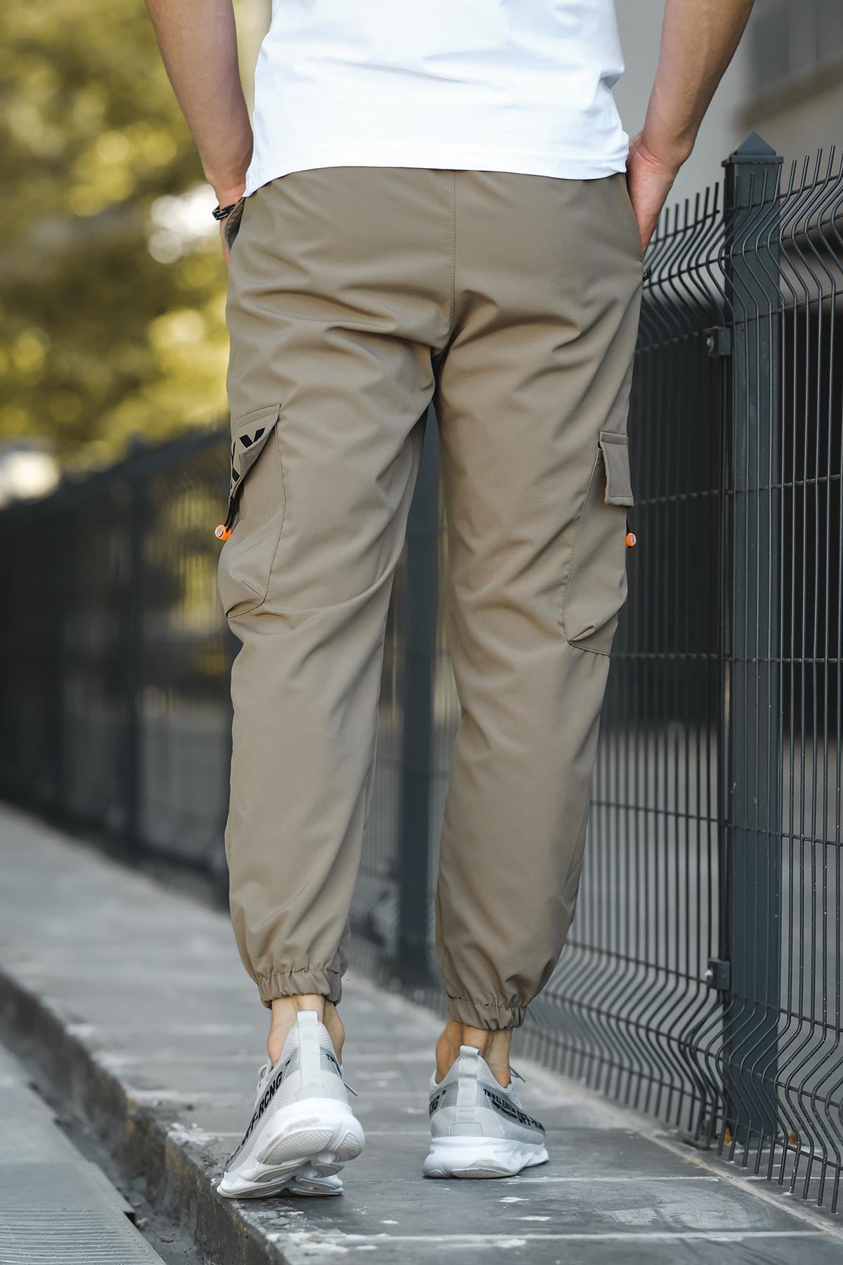 Destry Slim Fit Kort Paraşüt Kargo Cepli Erkek Eşofman Alt