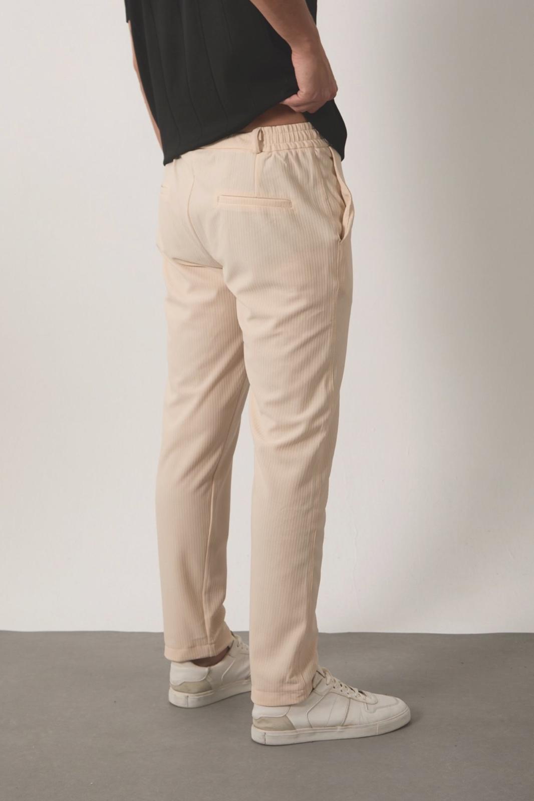 Durry Slim Fit Çizgi Desenli Beli Lastikli Erkek Jogger Pantolon