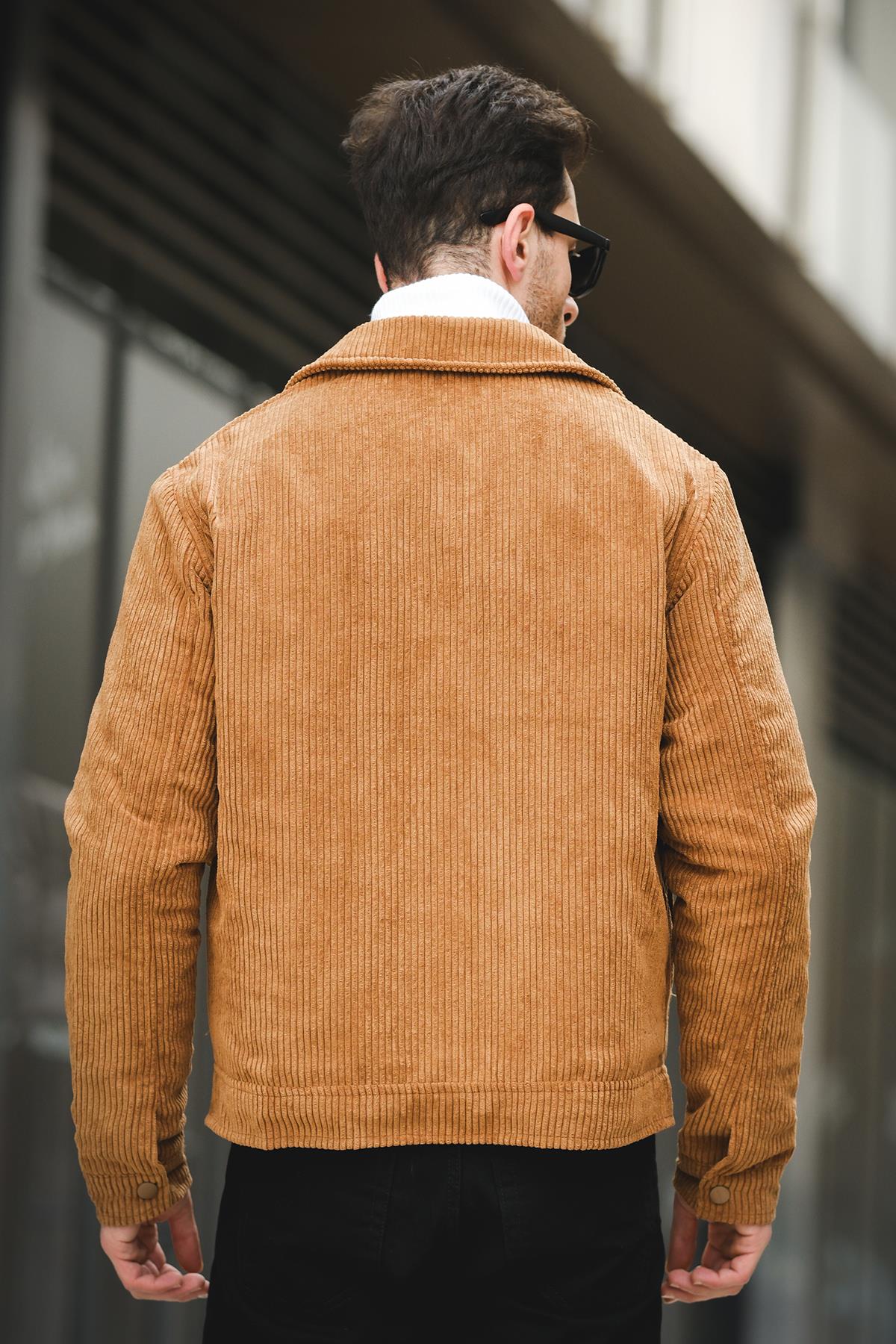 Elia Ceket Yaka İçi Elyaflı Kısa Erkek Kadife Ceket