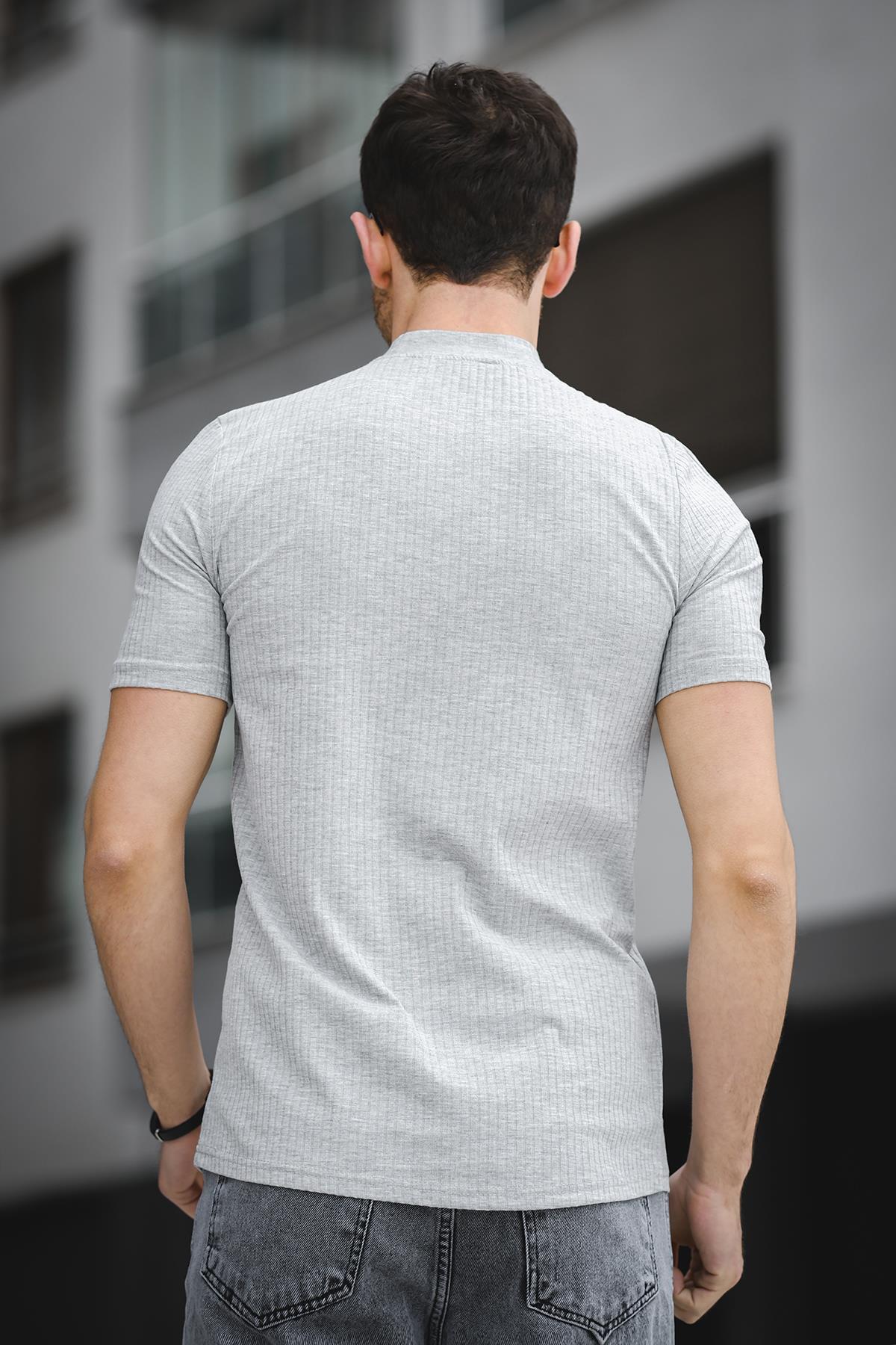Ernest Slim Fit Likralı Body Yarım Balıkçı Boğazlı Erkek Tshirt