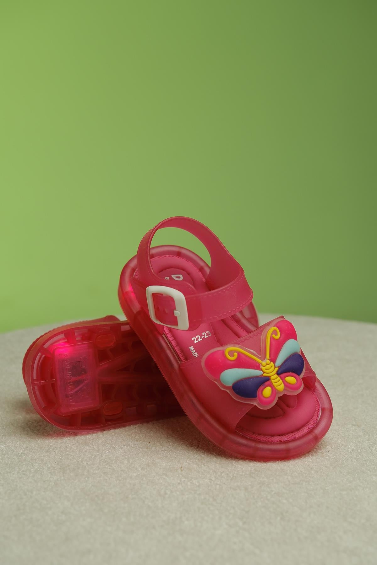Eva Işıklı Kaydırmaz Tabanlı Figürlü Unisex Çocuk Sandalet Terlik