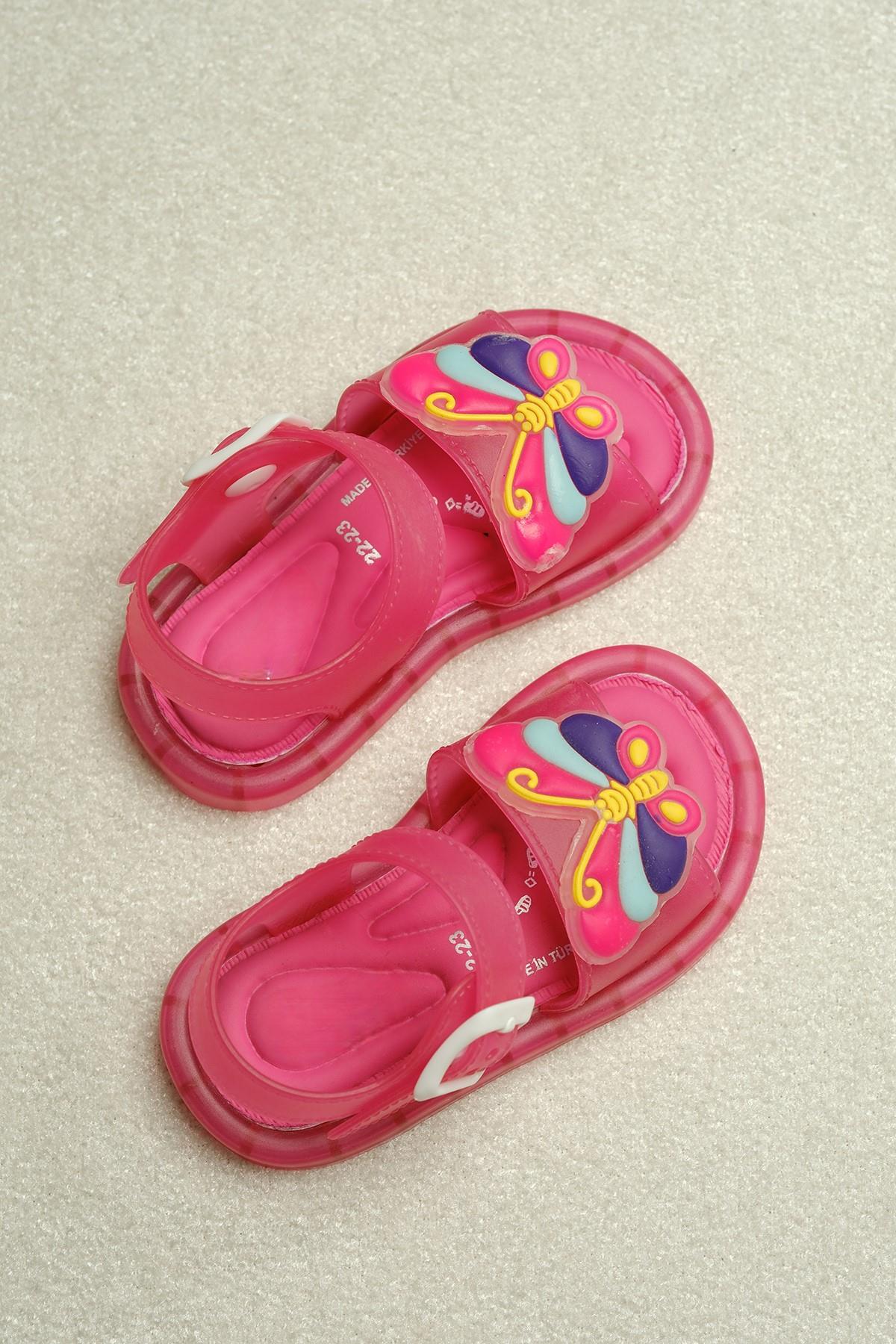 Eva Işıklı Kaydırmaz Tabanlı Figürlü Unisex Çocuk Sandalet Terlik