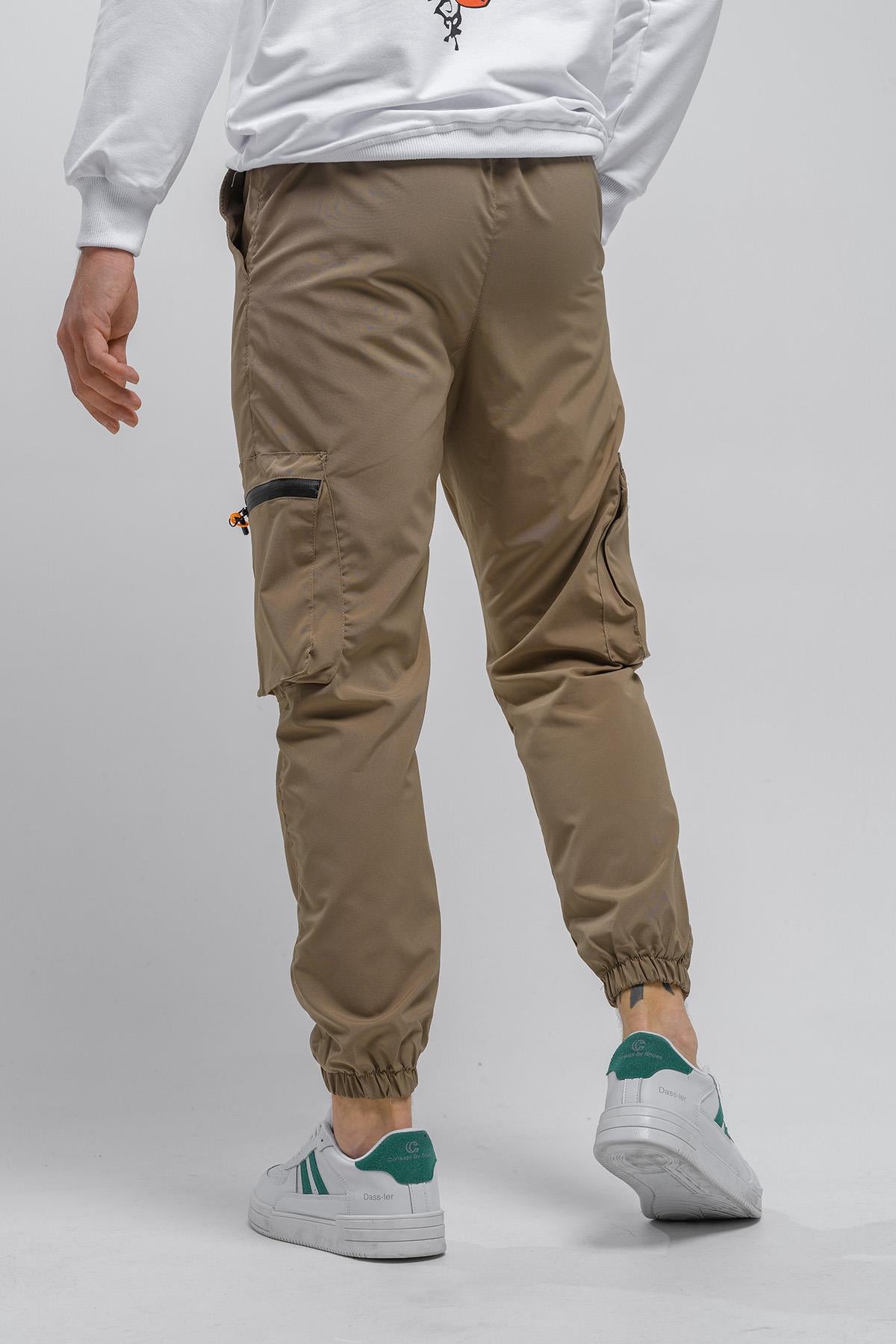 Baltassare Slim Fit Fermuar Detaylı Paraşüt Kargo Cepli Erkek Eşofman Alt