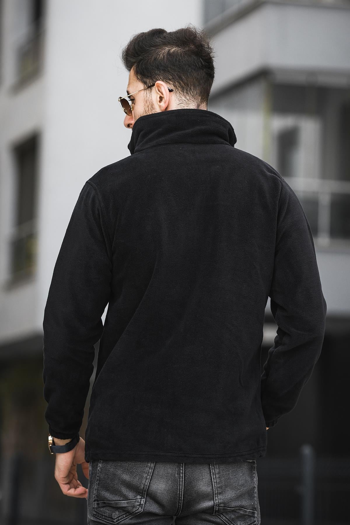 Freetown Erkek Pro Rüzgar Geçirmez 3 Cepli Outdoor Tam Fermuarlı Polar Ceket