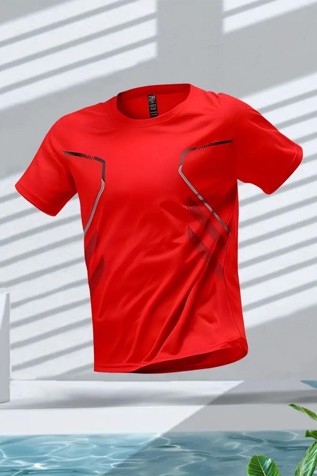 Fusto Mikro Polyester Slim Fit Perform Antrenman Sporcu Erkek Tshirt