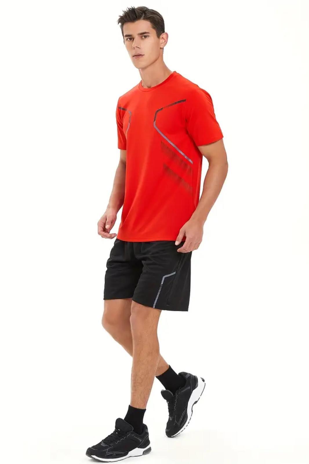 Fusto Mikro Polyester Slim Fit Perform Antrenman Sporcu Erkek Tshirt