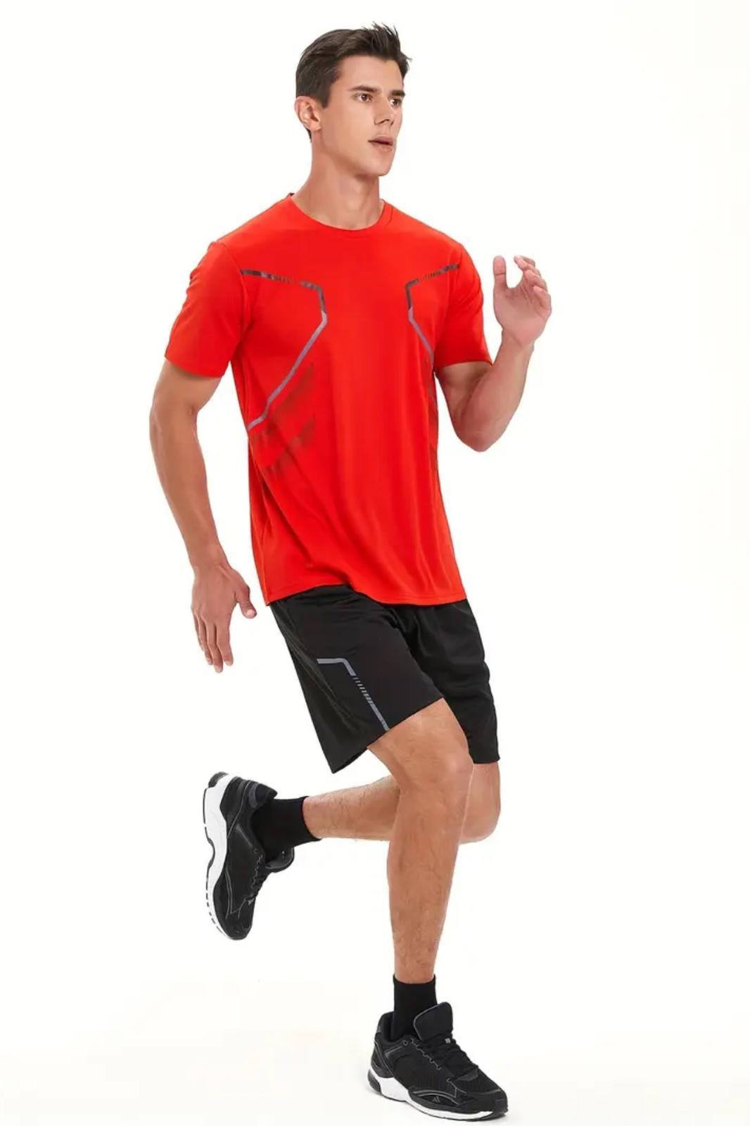 Fusto Mikro Polyester Slim Fit Perform Antrenman Sporcu Erkek Tshirt