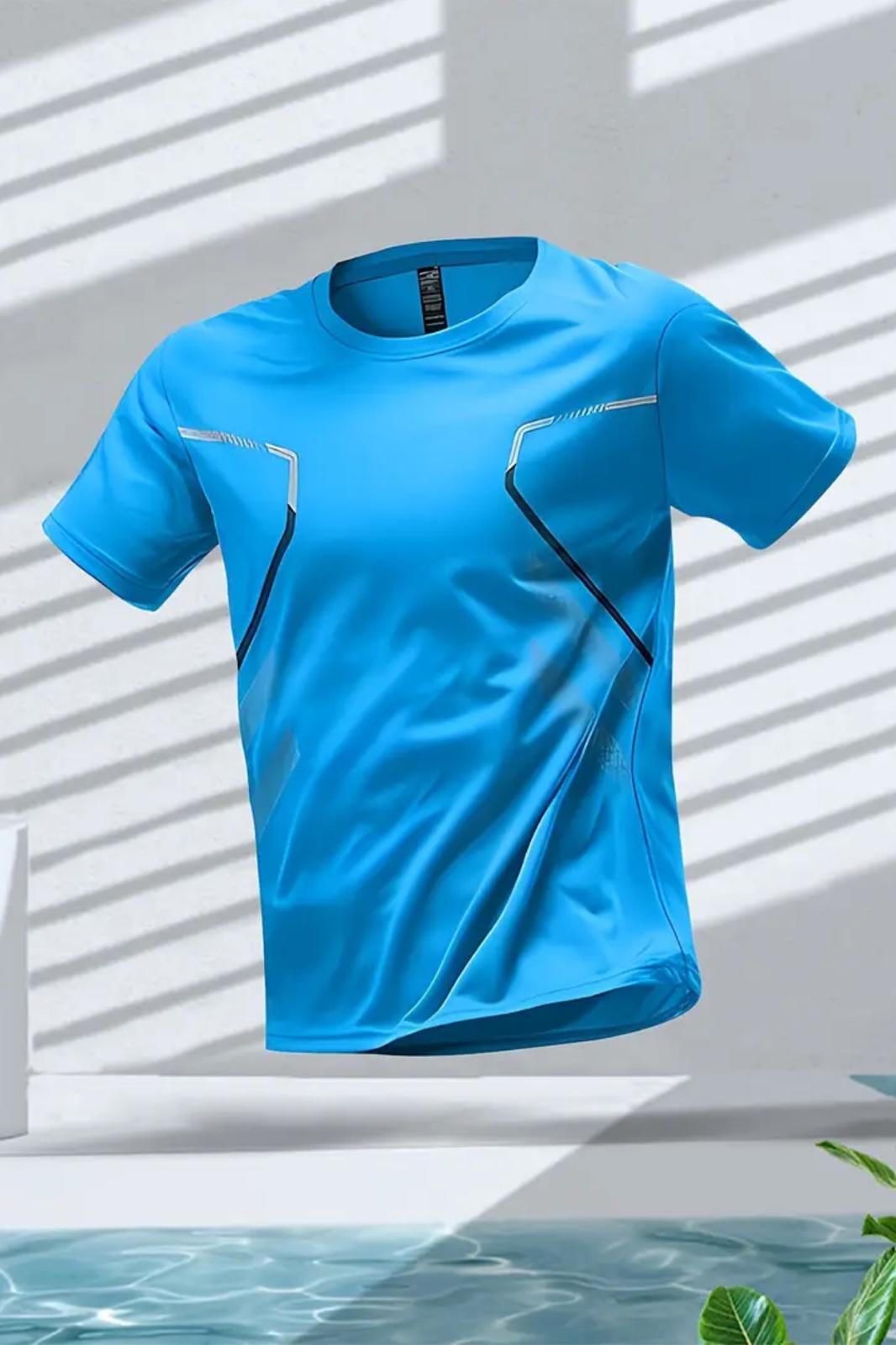 Fusto Mikro Polyester Slim Fit Perform Antrenman Sporcu Erkek Tshirt