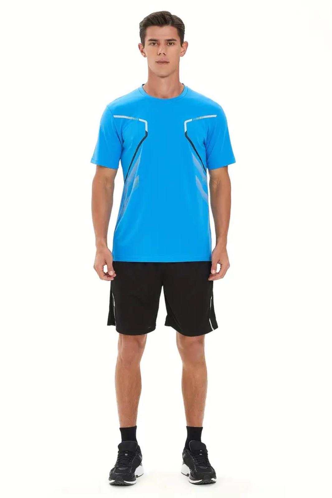 Fusto Mikro Polyester Slim Fit Perform Antrenman Sporcu Erkek Tshirt