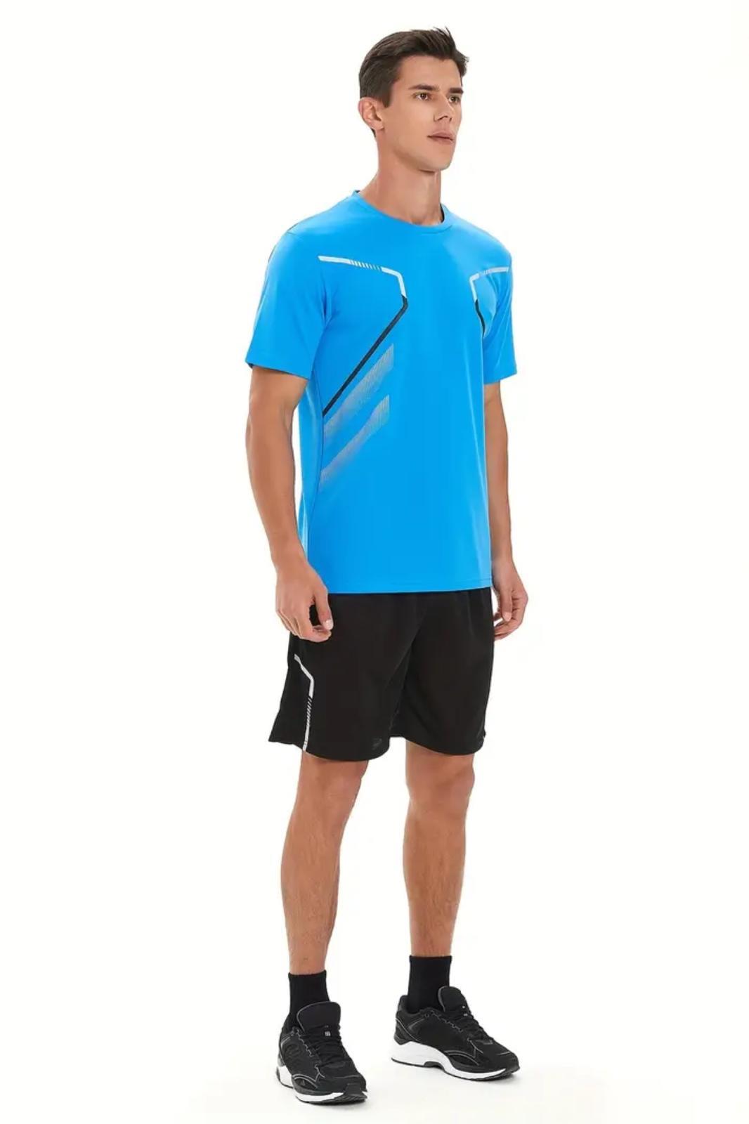 Fusto Mikro Polyester Slim Fit Perform Antrenman Sporcu Erkek Tshirt