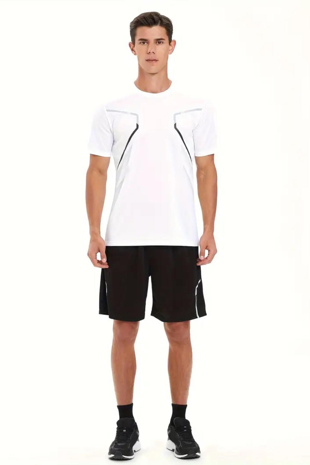Fusto Mikro Polyester Slim Fit Perform Antrenman Sporcu Erkek Tshirt