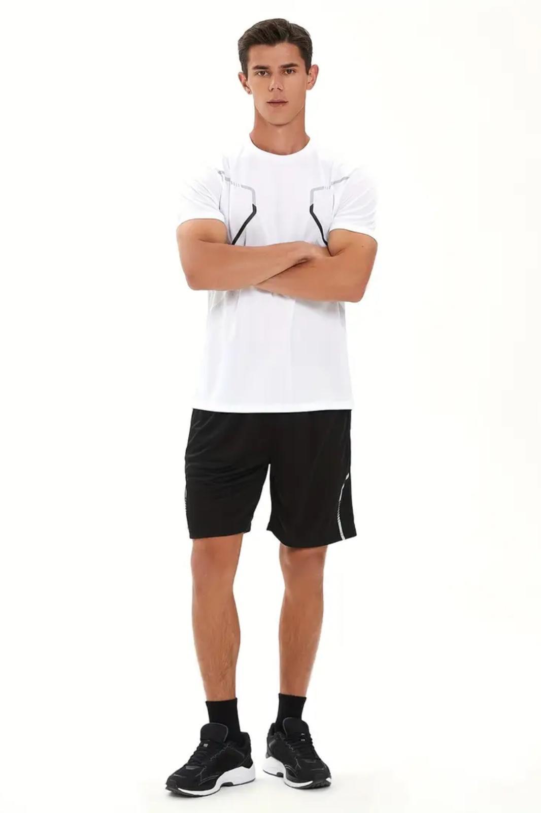 Fusto Mikro Polyester Slim Fit Perform Antrenman Sporcu Erkek Tshirt