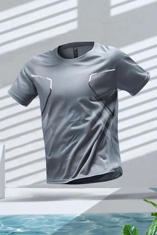 Fusto Mikro Polyester Slim Fit Perform Antrenman Sporcu Erkek Tshirt