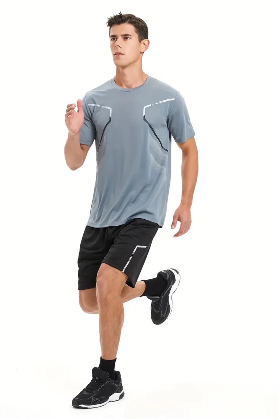 Fusto Mikro Polyester Slim Fit Perform Antrenman Sporcu Erkek Tshirt