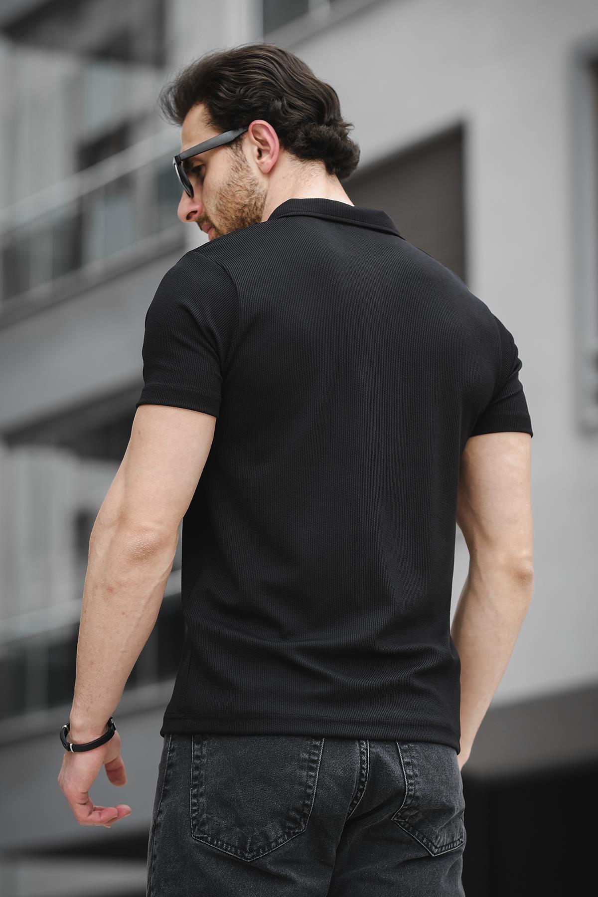 Ht Peha Slim Fit Otoban Kumaş Apaç Yaka Erkek Tshirt